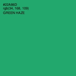 #22A86D - Green Haze Color Image