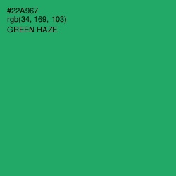 #22A967 - Green Haze Color Image