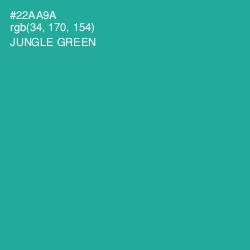 #22AA9A - Jungle Green Color Image