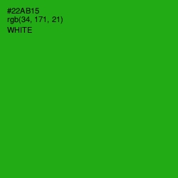 #22AB15 - Forest Green Color Image