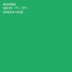 #22AB65 - Green Haze Color Image