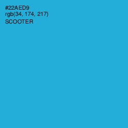 #22AED9 - Scooter Color Image