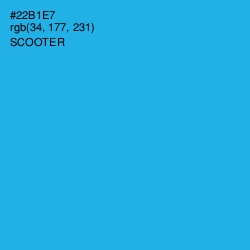 #22B1E7 - Scooter Color Image