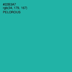 #22B3A7 - Pelorous Color Image