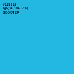 #22B8E2 - Scooter Color Image