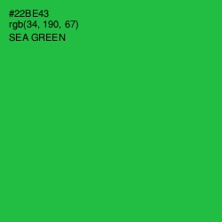 #22BE43 - Sea Green Color Image