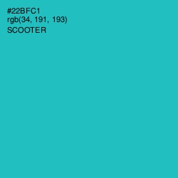#22BFC1 - Scooter Color Image