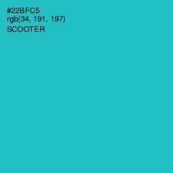 #22BFC5 - Scooter Color Image