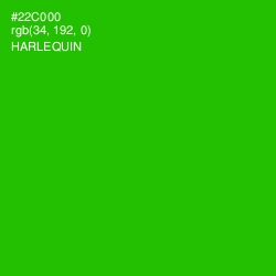 #22C000 - Harlequin Color Image