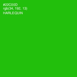 #22C00D - Harlequin Color Image