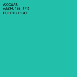 #22C0AB - Puerto Rico Color Image