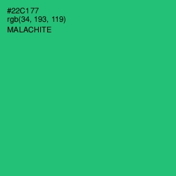 #22C177 - Malachite Color Image