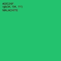 #22C26F - Malachite Color Image
