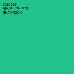 #22C28B - Shamrock Color Image