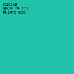 #22C2AB - Puerto Rico Color Image