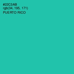 #22C3AB - Puerto Rico Color Image