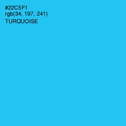 #22C5F1 - Turquoise Color Image