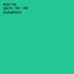 #22C794 - Shamrock Color Image