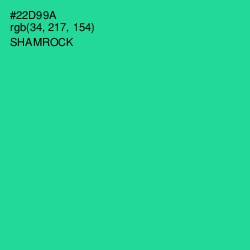 #22D99A - Shamrock Color Image