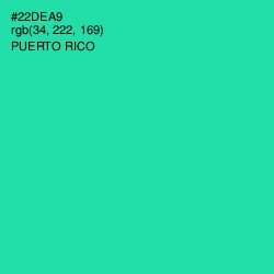 #22DEA9 - Puerto Rico Color Image