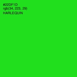 #22DF1D - Harlequin Color Image