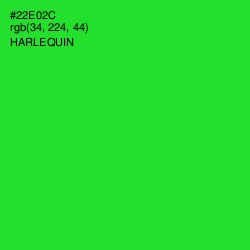 #22E02C - Harlequin Color Image