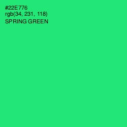 #22E776 - Spring Green Color Image