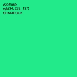 #22E989 - Shamrock Color Image