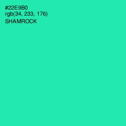 #22E9B0 - Shamrock Color Image