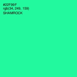 #22F99F - Shamrock Color Image