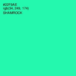 #22F9AE - Shamrock Color Image