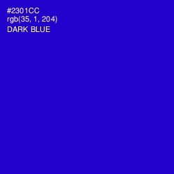 #2301CC - Dark Blue Color Image