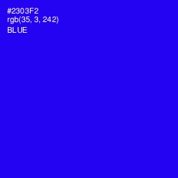 #2303F2 - Blue Color Image