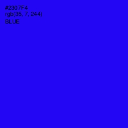 #2307F4 - Blue Color Image