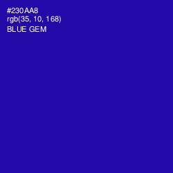 #230AA8 - Blue Gem Color Image