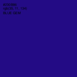 #230B86 - Blue Gem Color Image