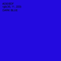 #230BDF - Dark Blue Color Image