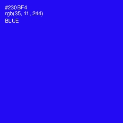 #230BF4 - Blue Color Image