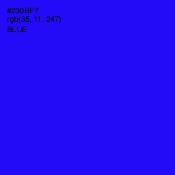 #230BF7 - Blue Color Image