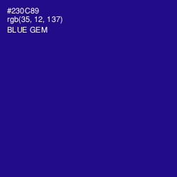 #230C89 - Blue Gem Color Image