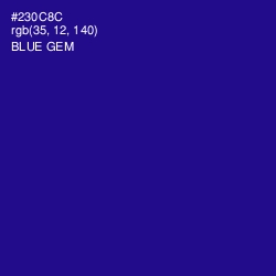 #230C8C - Blue Gem Color Image