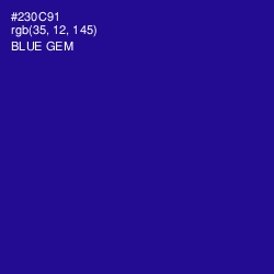 #230C91 - Blue Gem Color Image