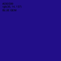 #230E89 - Blue Gem Color Image