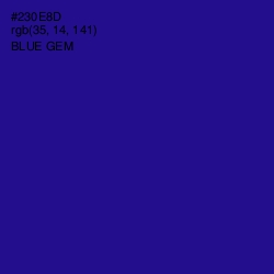 #230E8D - Blue Gem Color Image