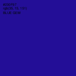 #230F97 - Blue Gem Color Image