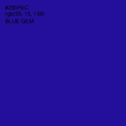 #230F9C - Blue Gem Color Image