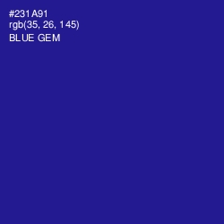 #231A91 - Blue Gem Color Image