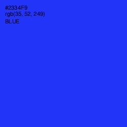 #2334F9 - Blue Color Image