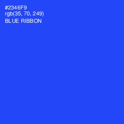 #2346F9 - Blue Ribbon Color Image