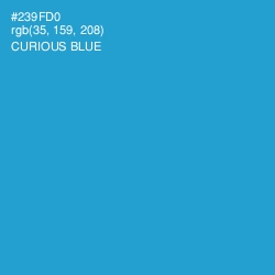 #239FD0 - Curious Blue Color Image